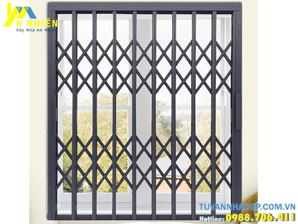 mẫu cửa xếp đẹp chất liệu sắt